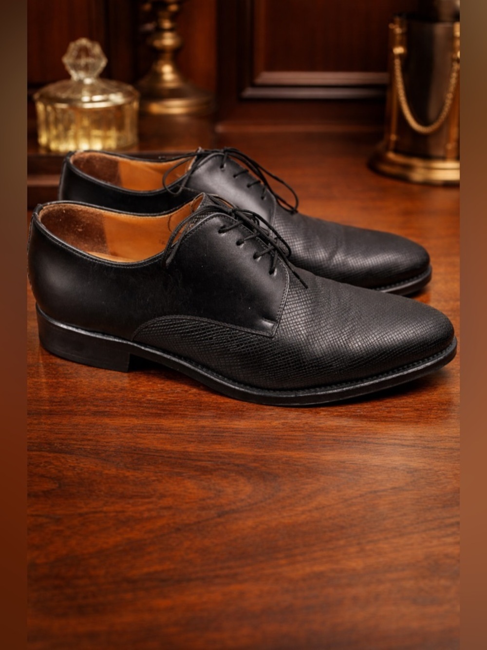 Magnanni Classic Black Men's Lace-Up Dress Shoes size 41